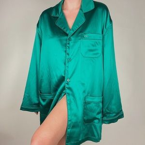 Balenciaga green blouse